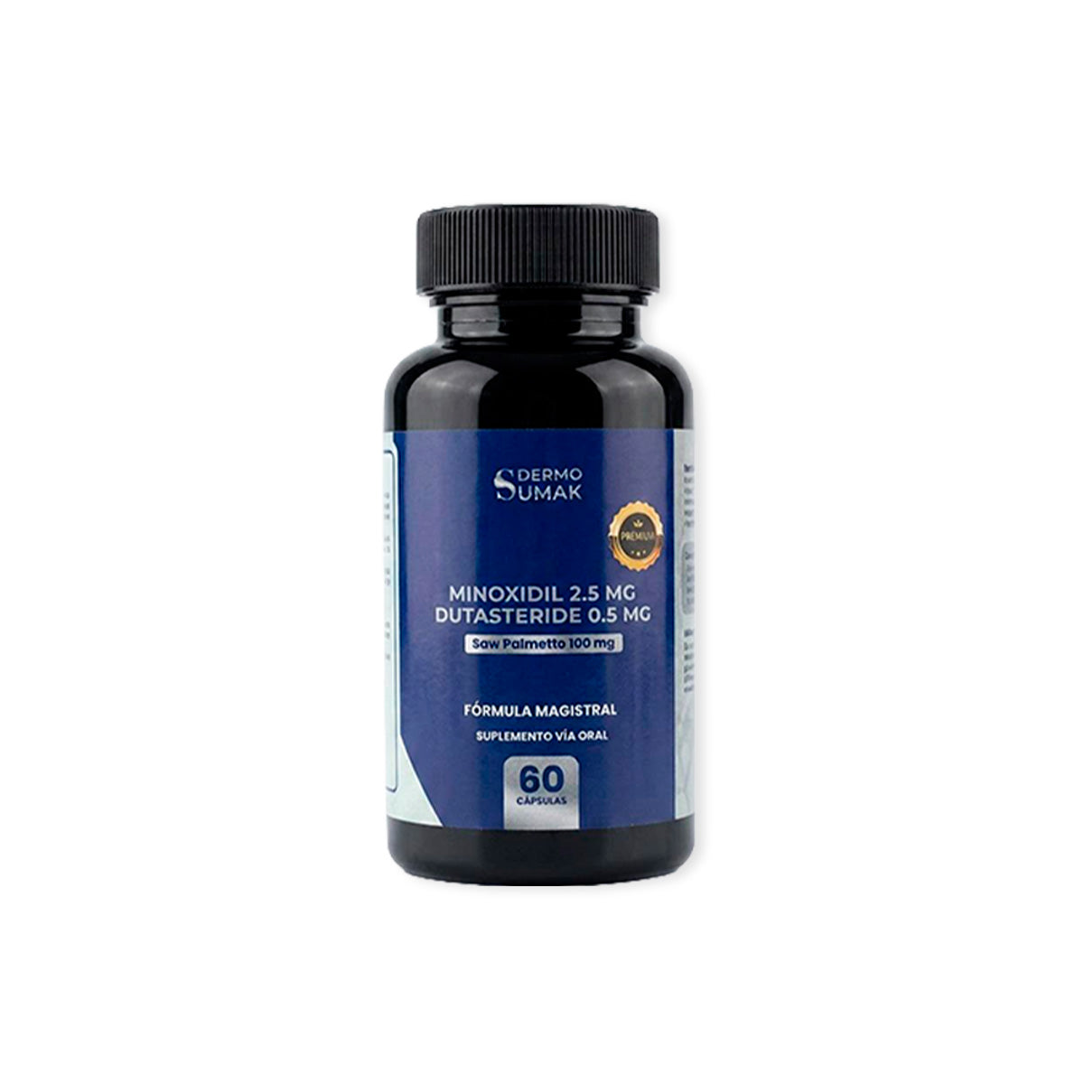 PREMIUN - MINOXIDIL 2.5 MG &amp; DUTASTERIDE 0.5M &amp; SAW PALMETTO 60 CAPSULAS DERMO SUMAK