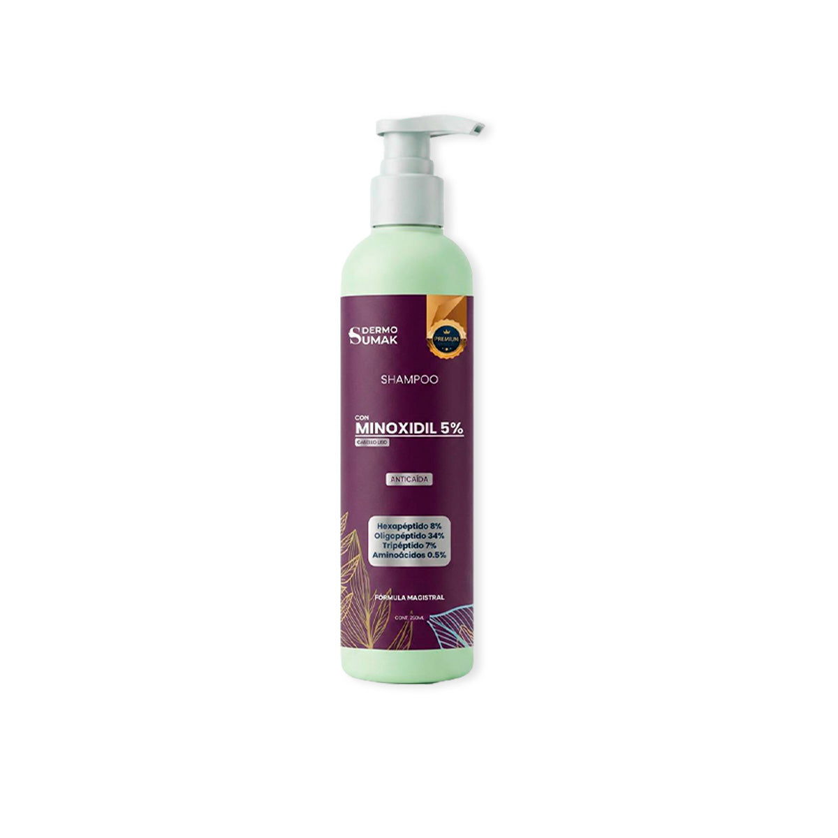 PREMIUN - SHAMPO MINOXIDIL 5%  CABELLO LISO