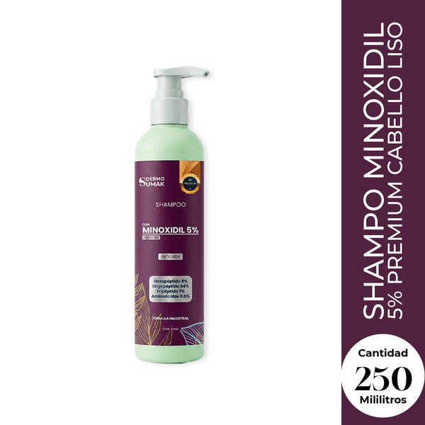 PREMIUN - SHAMPO MINOXIDIL 5%  CABELLO LISO