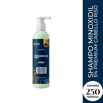 PREMIUN - SHAMPO MINOXIDIL 5% CABELLO RISO 250ML DERMOSUMAK