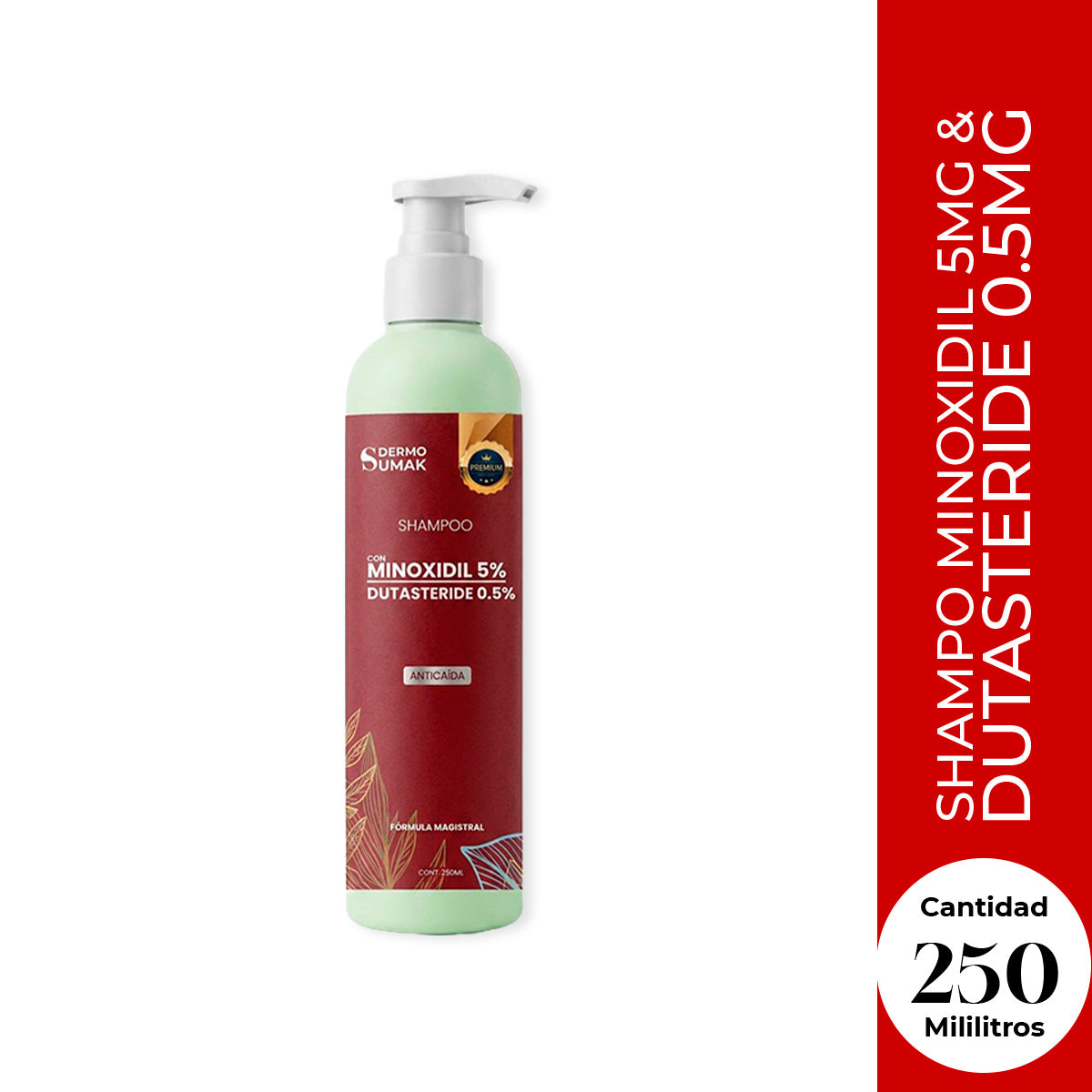 PREMIUN - SHAMPO MINOXIDIL &amp; DUTASTERIDE 250 ML DERMO SUMAK