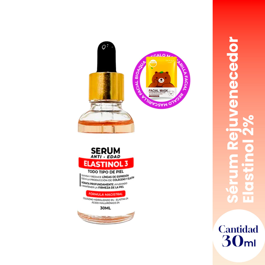 Sérum Rejuvenecedor Elastinol 2% 30 ml - Dermo Sumak