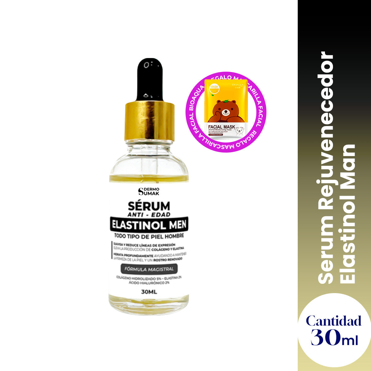 Serum Rejuvenecedor Elastinol Man 30 ml - Dermo Sumak