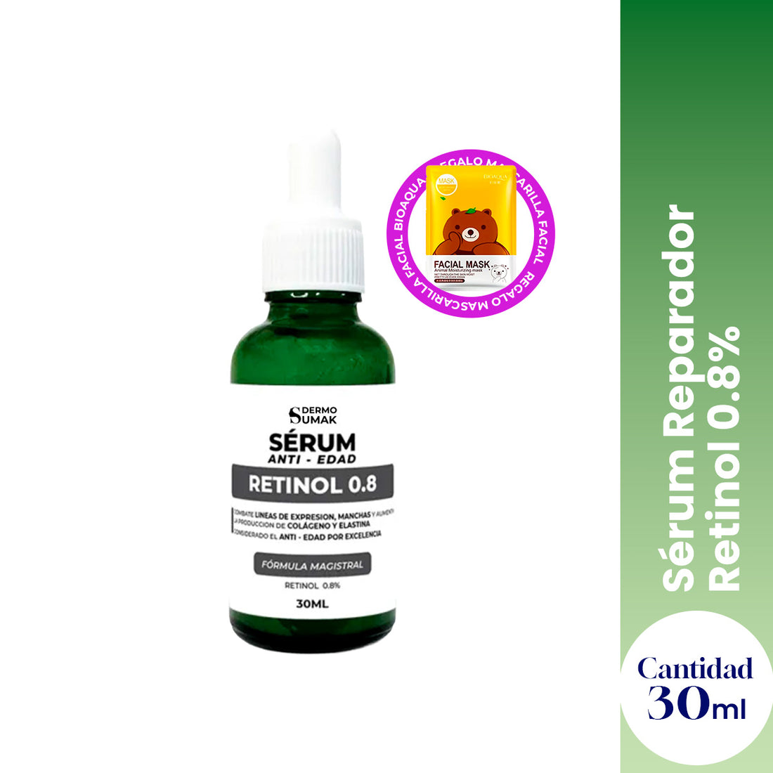 Sérum Reparador Retinol 0.8% 30 ml - Dermo Sumak