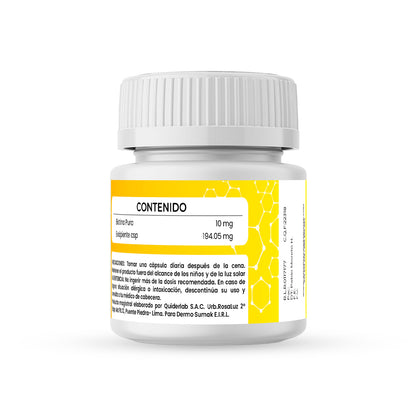 Biotina pura 10 mg x 60 Cápsulas - Dermo Sumak