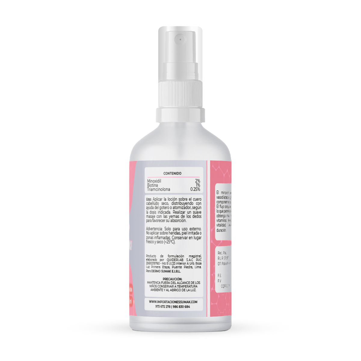 LOCIÓN MINOXIDIL 2% MUJER  60ml - Dermo Sumak