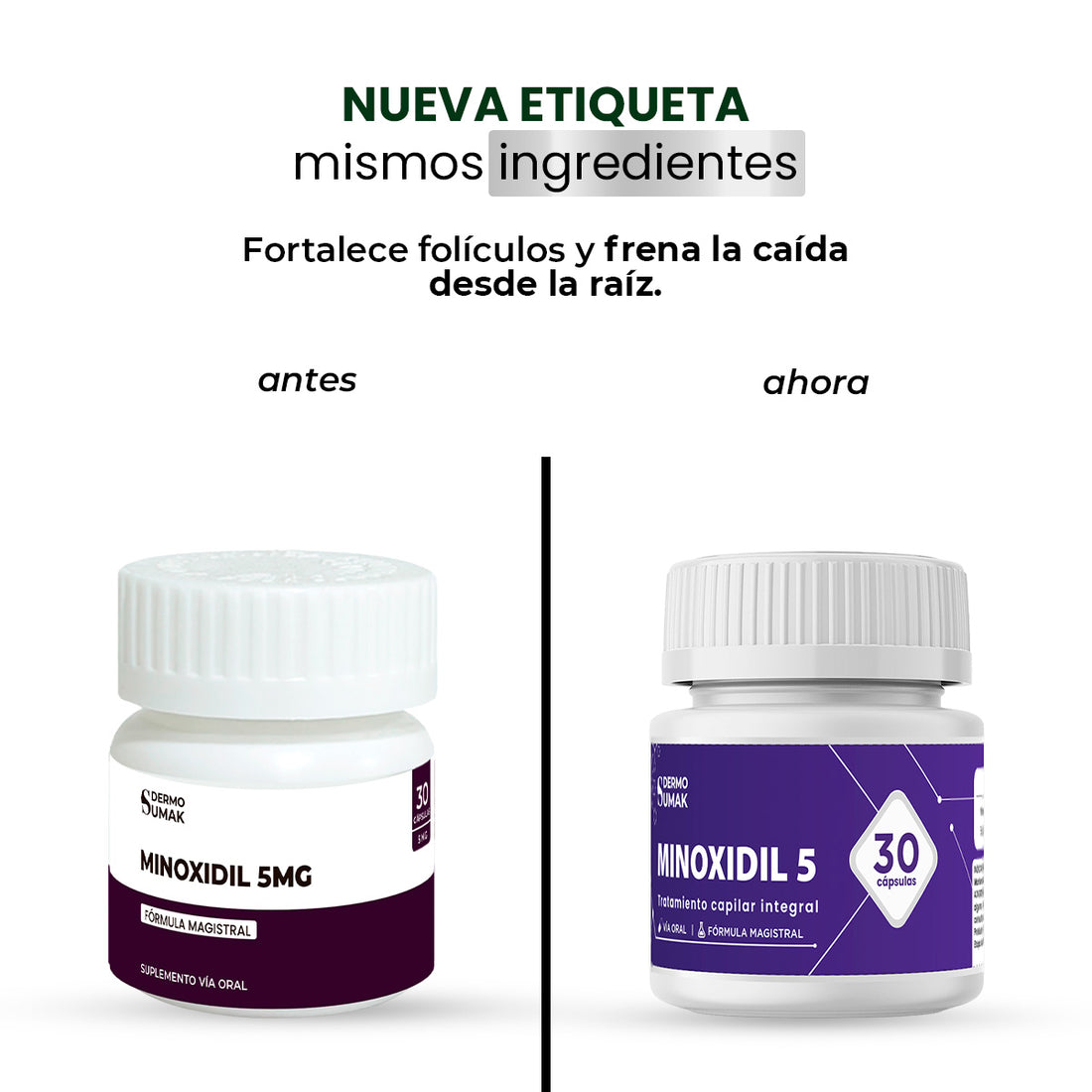 Minoxidil 5mg x 30 Cápsulas - Dermosumak