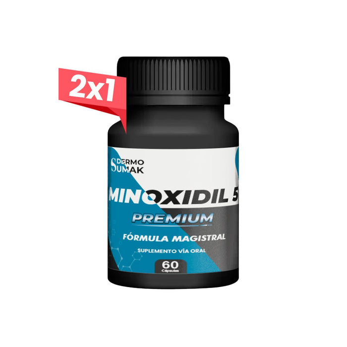 2X1 MINOXIDIL PREMIUM 5MG– 60 CÁPSULAS DERMO SUMAK