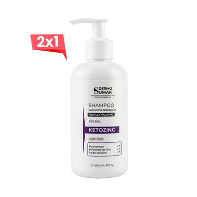 2x1 Dermo Sumak Ketozinc Shampoo Anticaspa Ketoconazol Sin Sal 250ml