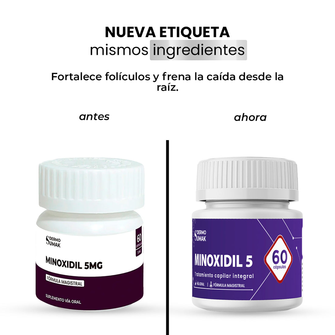 MINOXIDIL 5MG x 60 CÁPSULAS - DERMO SUMAK