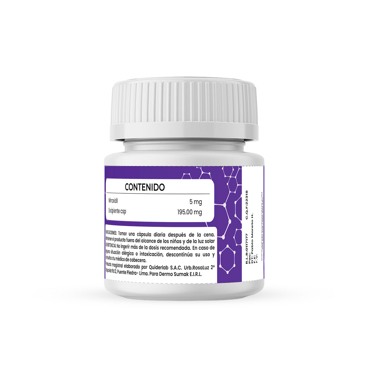 MINOXIDIL 5MG x 60 CÁPSULAS - DERMO SUMAK