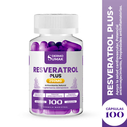 DERMO SUMAK – SUPLEMENTO ANTIOXIDANTE – RESVERATROL PLUS+ – 250mg