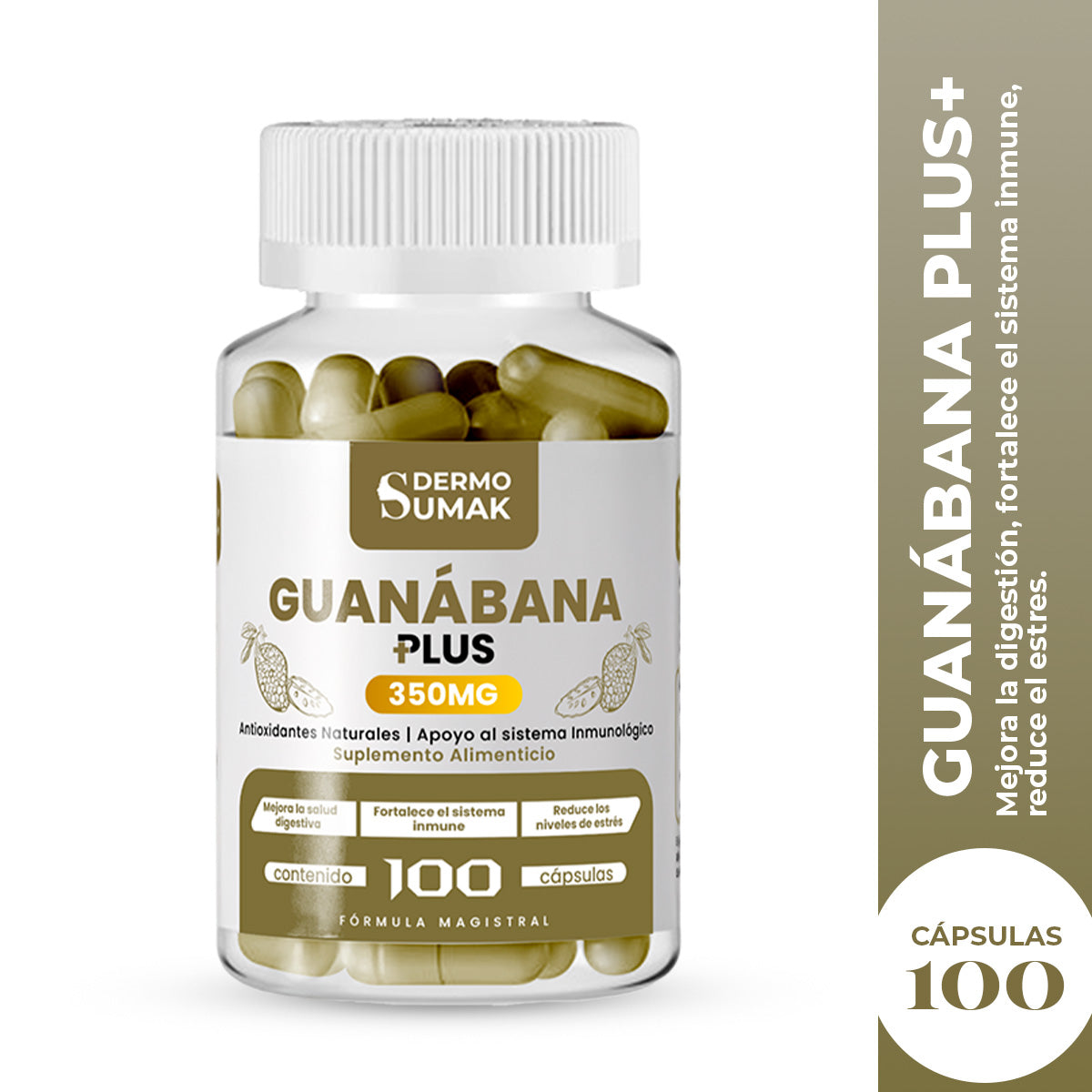 DERMO SUMAK – ENERGÍA Y CONCENTRACIÓN – GUANA BOOST PLUS+ – 100 CÁPSULAS