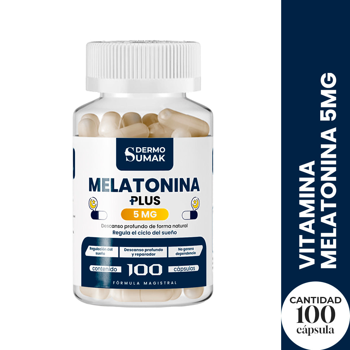DERMO SUMAK – MELATONINA 5 MG PLUS – 100 CÁPSULAS