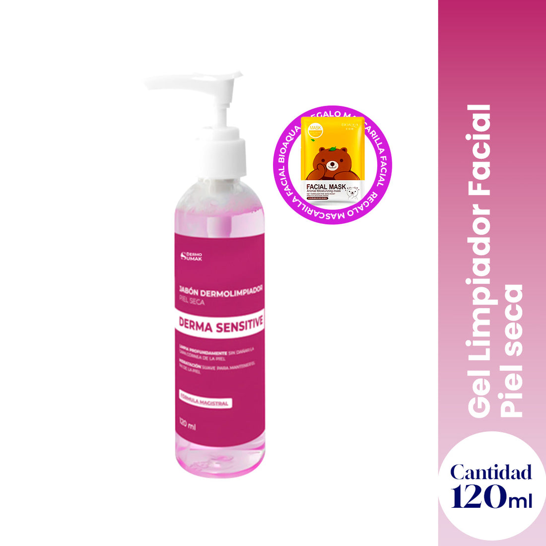 Gel Limpiador Facial Piel seca 120ml - Dermo Sumak
