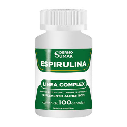 DERMO SUMAK – SUPLEMENTO PARA ENERGÍA Y DEFENSAS – ESPIRULINA SUPERALIMENTO NATURAL – 100 CÁPSULAS
