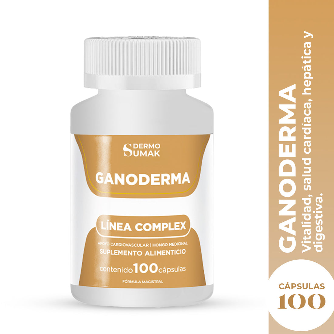 DERMO SUMAK – SUPLEMENTO ANTIOXIDANTE Y FORTALECEDOR INMUNOLÓGICO – GANODERMA ANTIOXIDANTE NATURAL – 100 CÁPSULAS