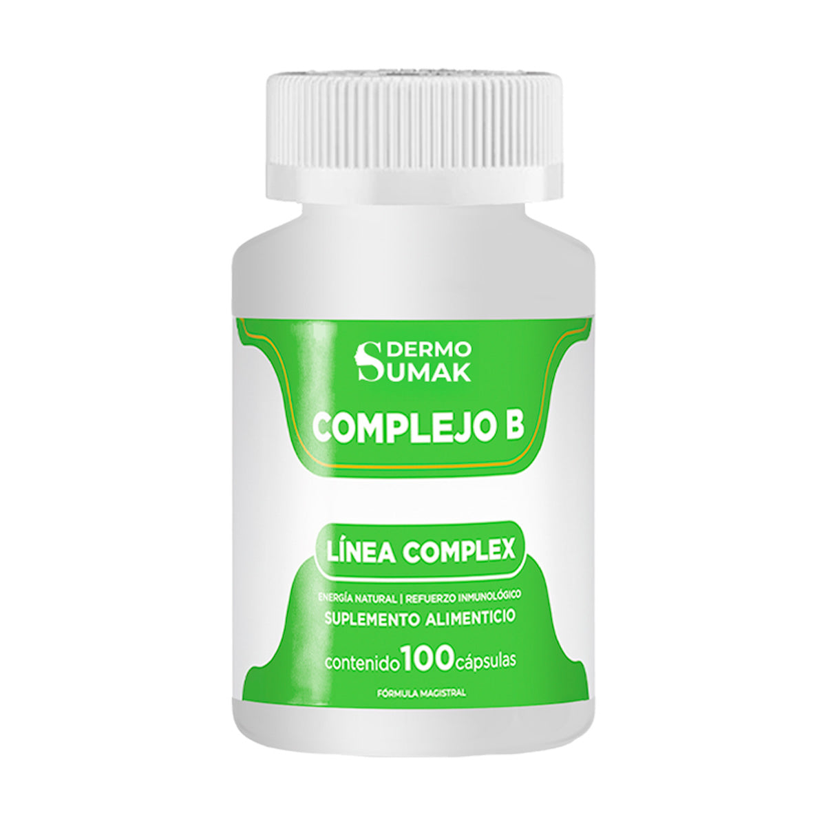 DERMO SUMAK – SUPLEMENTO PARA ENERGÍA Y FUNCIONES VITALES – COMPLEJO B ENERGÍA NATURAL – 100 CÁPSULAS