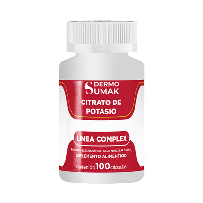 DERMO SUMAK – SUPLEMENTO PARA SALUD MUSCULAR Y NERVIOSA – CITRATO DE POTASIO SALUD MUSCULAR – 100 CÁPSULAS