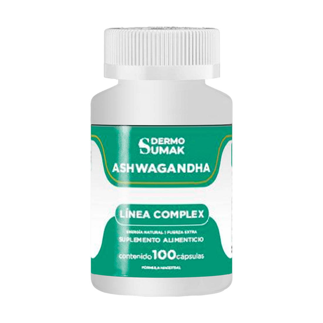 DERMO SUMAK – SUPLEMENTO NATURAL PARA ENERGÍA Y ESTRÉS – ASHWAGANDHA ENERGÍA NATURAL – 100 CÁPSULAS