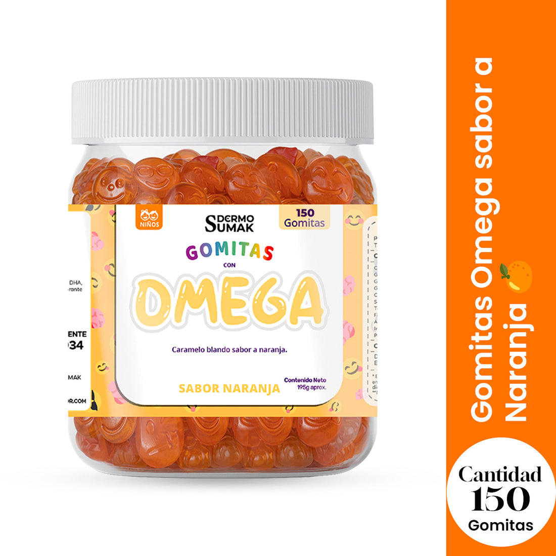 GOMITAS OMEGA - NIÑOS 150 GOMITAS - DERMO SUMAK