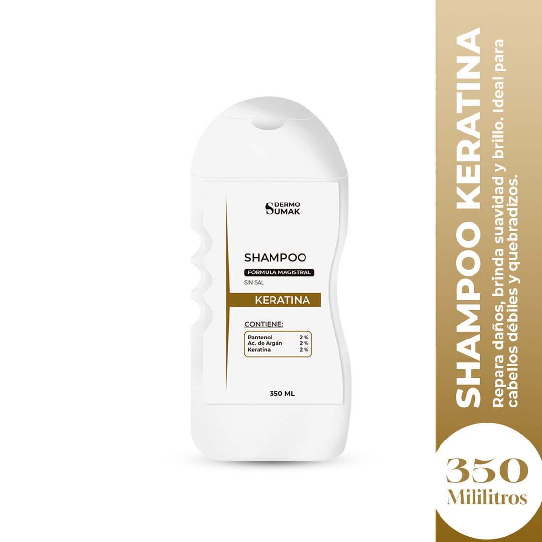 Shampoo sin sal Keratina 350ml - Dermo Sumak
