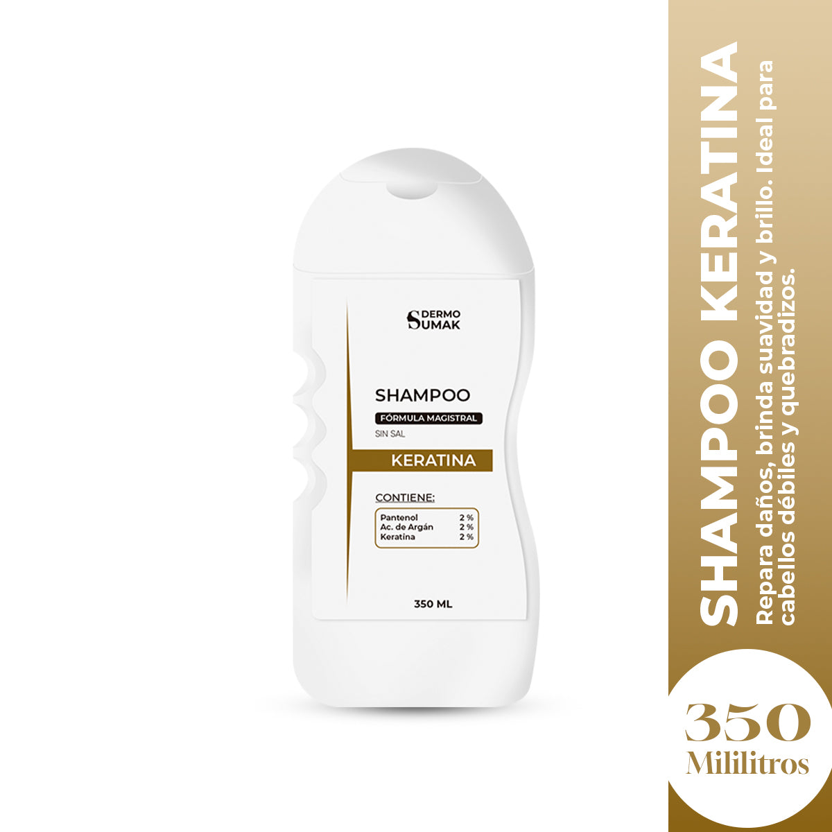 Shampoo sin sal Keratina 350ml - Dermo Sumak