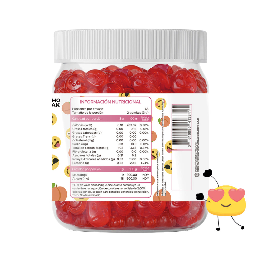 GOMITAS AGUAJE - ADULTO 150 GOMITAS - DERMO SUMAK