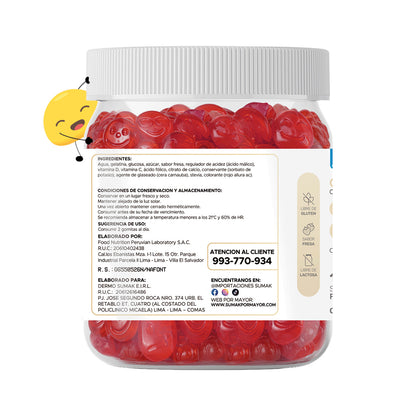 GOMITAS CALCIO - ADULTO 150 GOMITAS - DERMO SUMAK