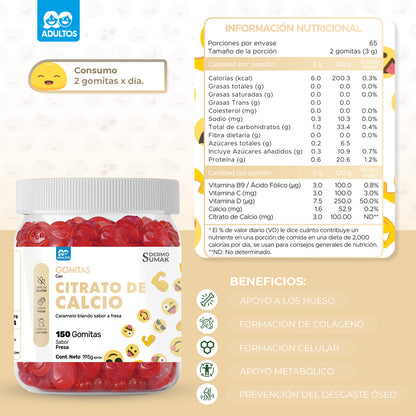GOMITAS CALCIO - ADULTO 150 GOMITAS - DERMO SUMAK