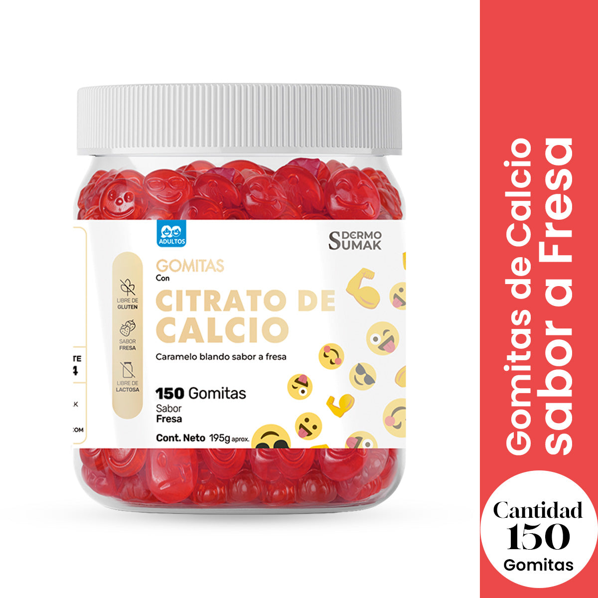 GOMITAS CALCIO - ADULTO 150 GOMITAS - DERMO SUMAK
