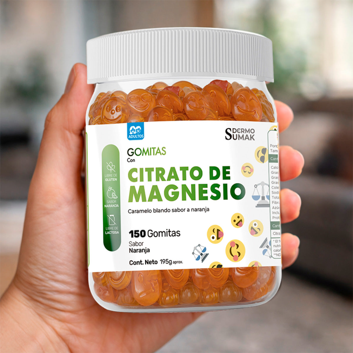 GOMITAS CITRATO DE MAGNESIO - ADULTO 150 GOMITAS - DERMO SUMAK