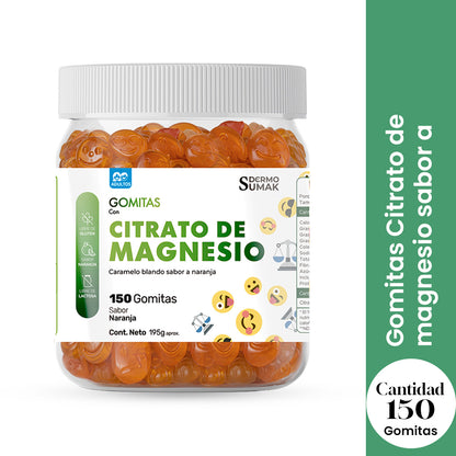 GOMITAS CITRATO DE MAGNESIO - ADULTO 150 GOMITAS - DERMO SUMAK