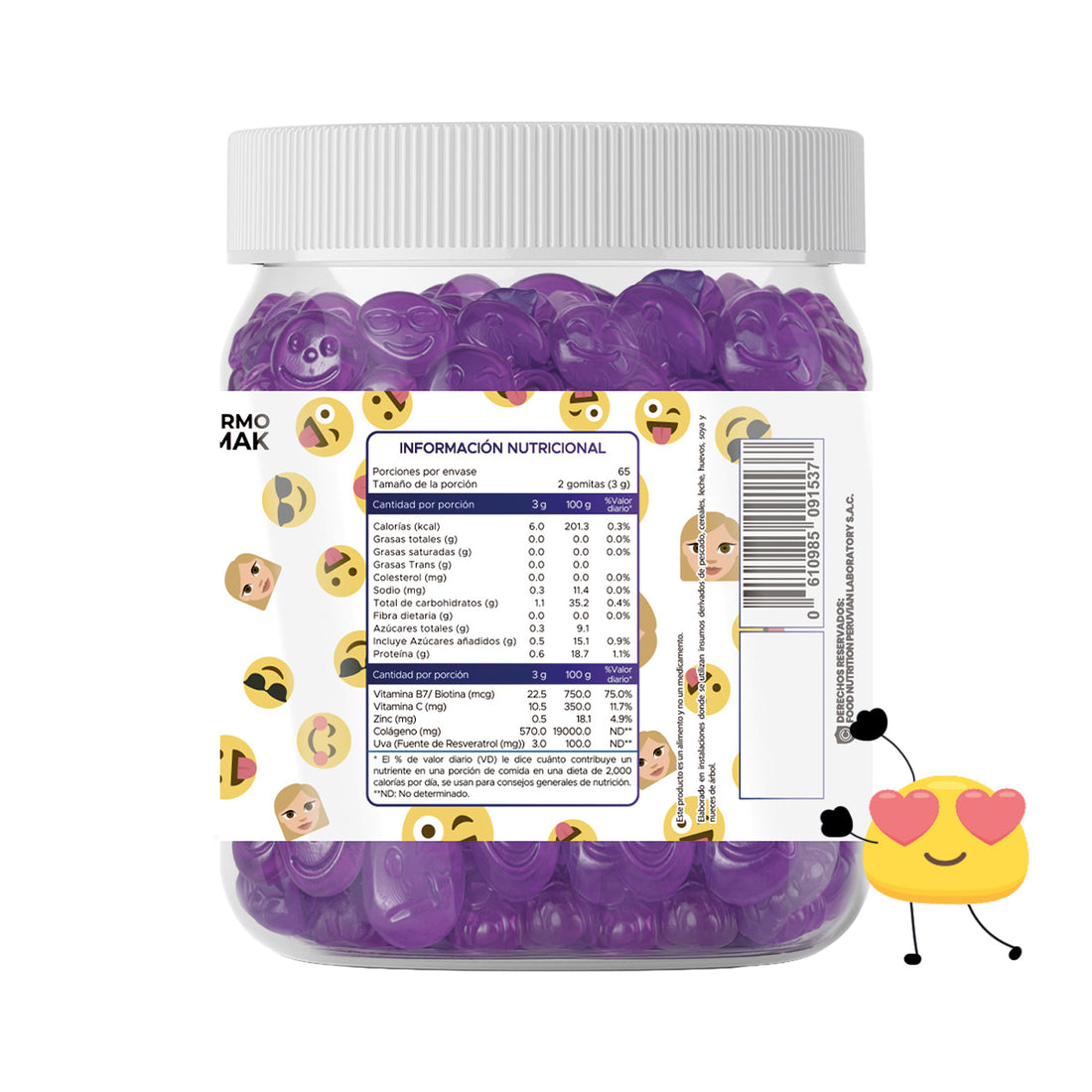 GOMITAS COLÁGENO Y BIOTINA - ADULTO 150 GOMITAS - DERMO SUMAK