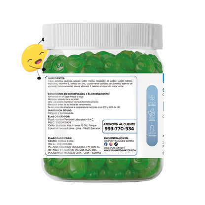 GOMITAS ESPIRULINA - ADULTO 150 GOMITAS - DERMO SUMAK