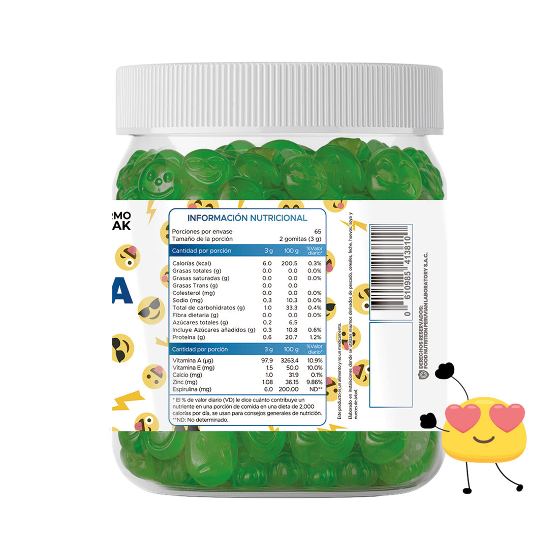 GOMITAS ESPIRULINA - ADULTO 150 GOMITAS - DERMO SUMAK