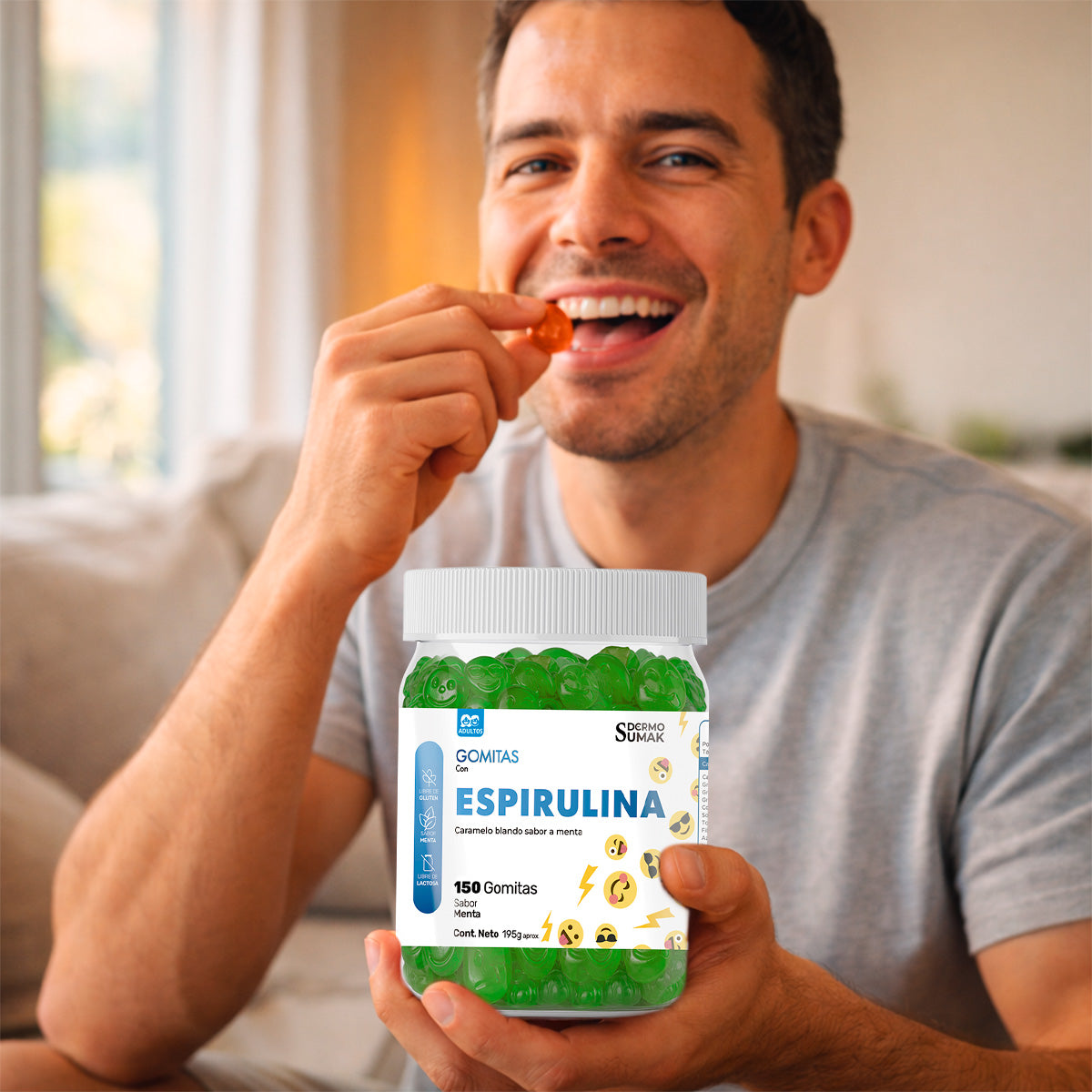 GOMITAS ESPIRULINA - ADULTO 150 GOMITAS - DERMO SUMAK