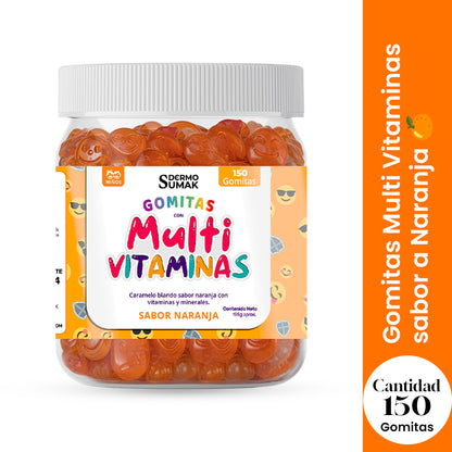 GOMITAS MULTI-VITAMINAS - NIÑOS 150 GOMITAS - DERMO SUMAK