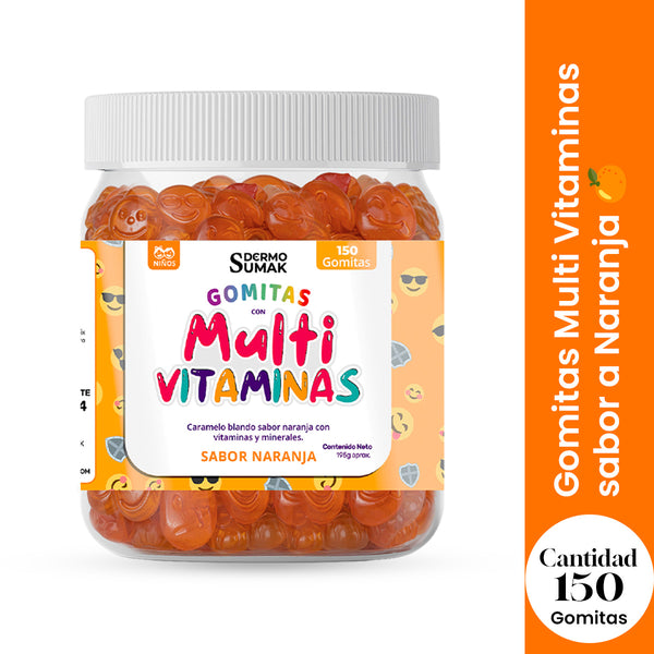 GOMITAS MULTI-VITAMINAS - NIÑOS 150 GOMITAS - DERMO SUMAK