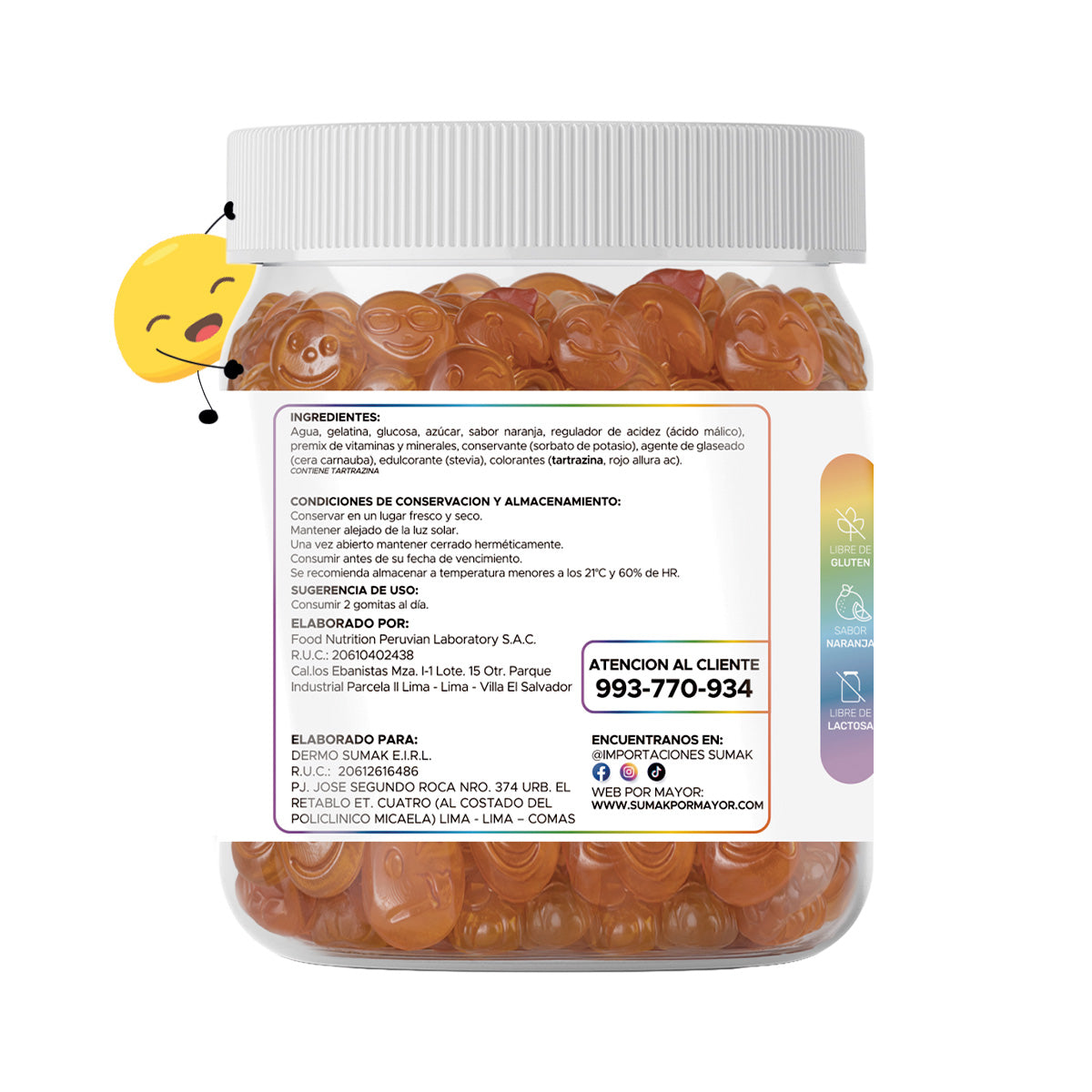 GOMITAS MULTI-VITAMINAS - ADULTO 150 GOMITAS - DERMO SUMAK