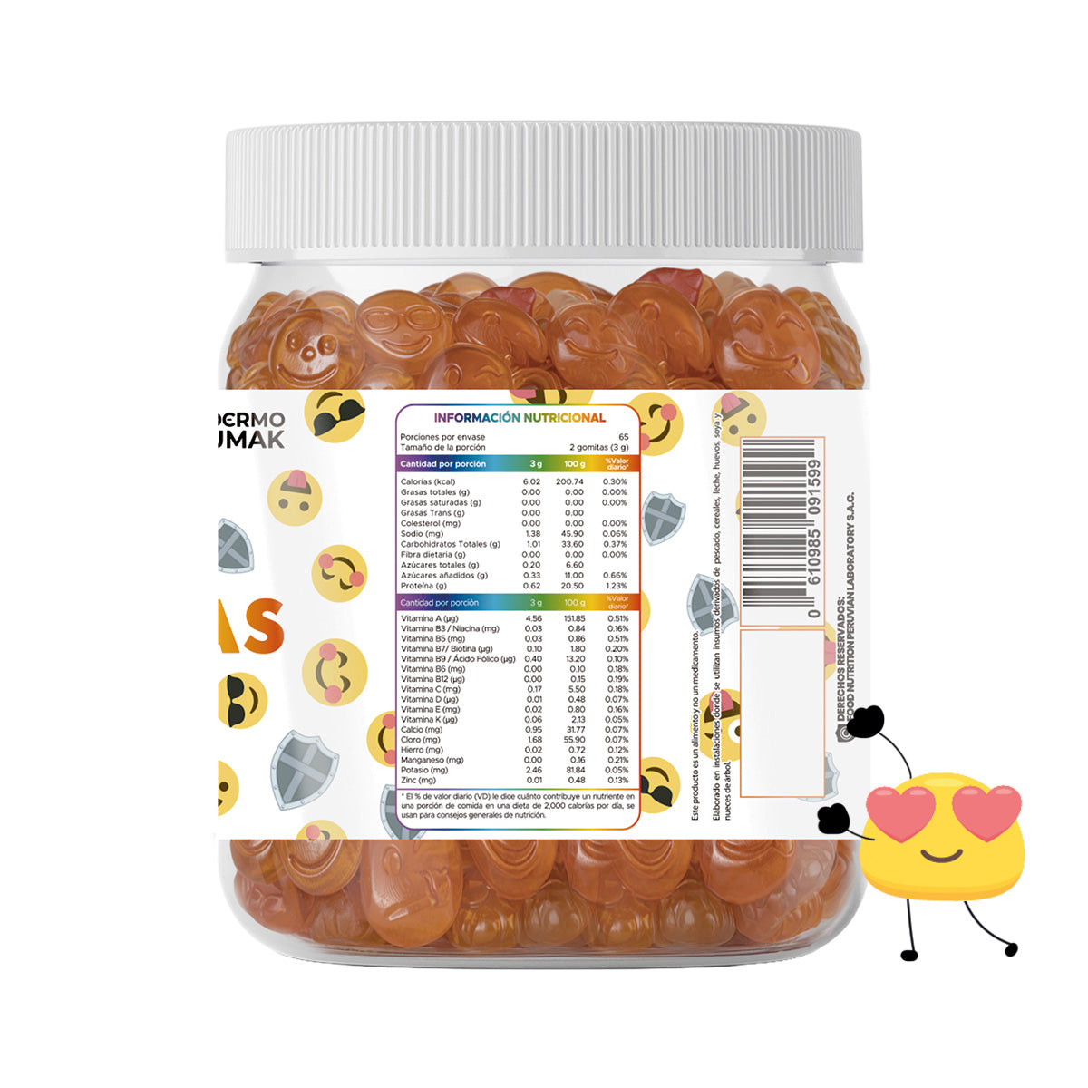 GOMITAS MULTI-VITAMINAS - ADULTO 150 GOMITAS - DERMO SUMAK
