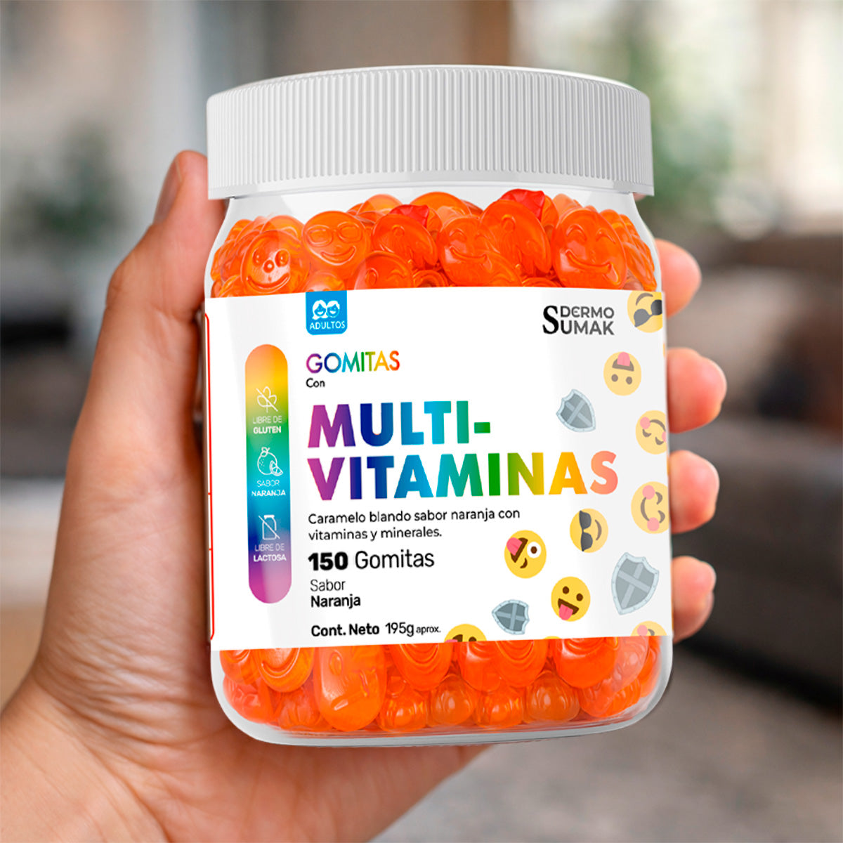 GOMITAS MULTI-VITAMINAS - ADULTO 150 GOMITAS - DERMO SUMAK