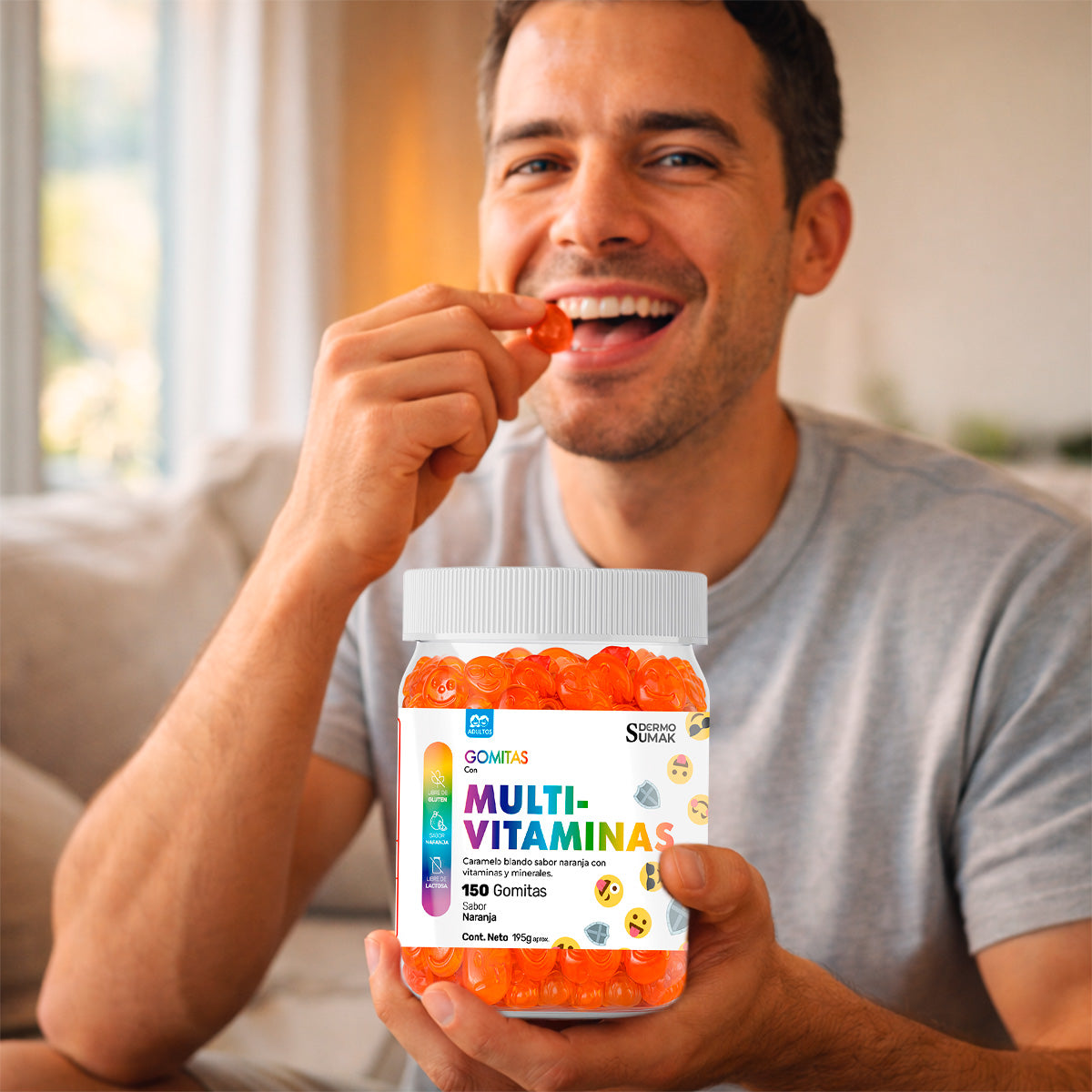 GOMITAS MULTI-VITAMINAS - ADULTO 150 GOMITAS - DERMO SUMAK