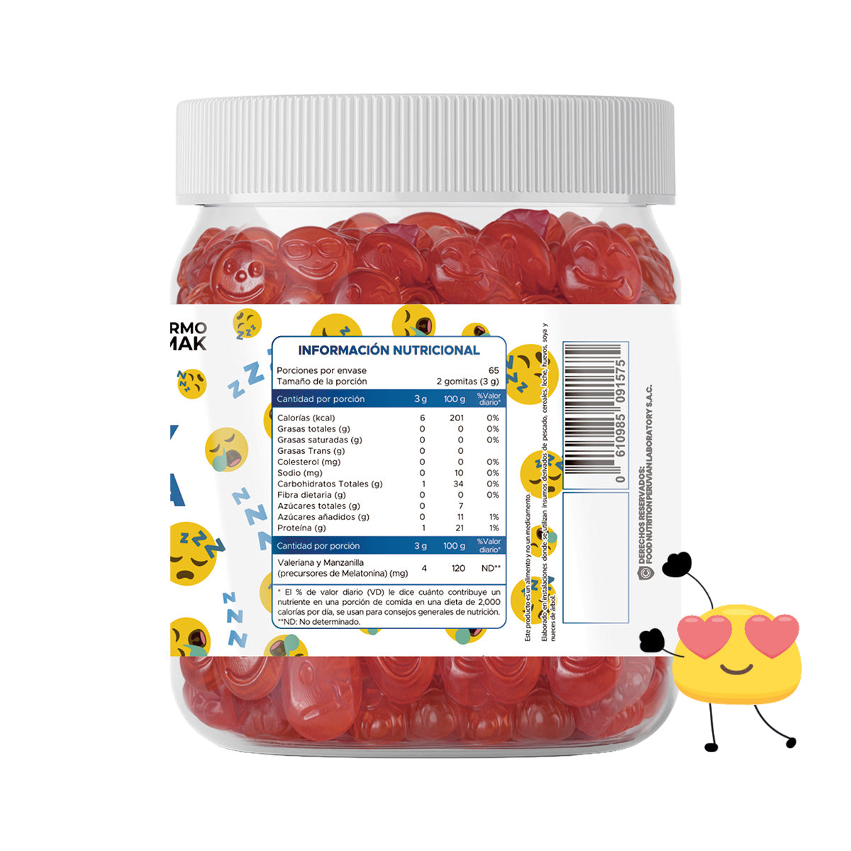 GOMITAS VALERIANA Y MANZANILLA - ADULTO 150 GOMITAS - DERMO SUMAK