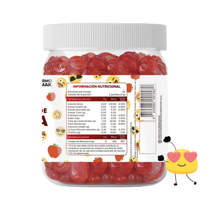 GOMITAS VINAGRE DE MANZANA - ADULTO 150 GOMITAS - DERMO SUMAK