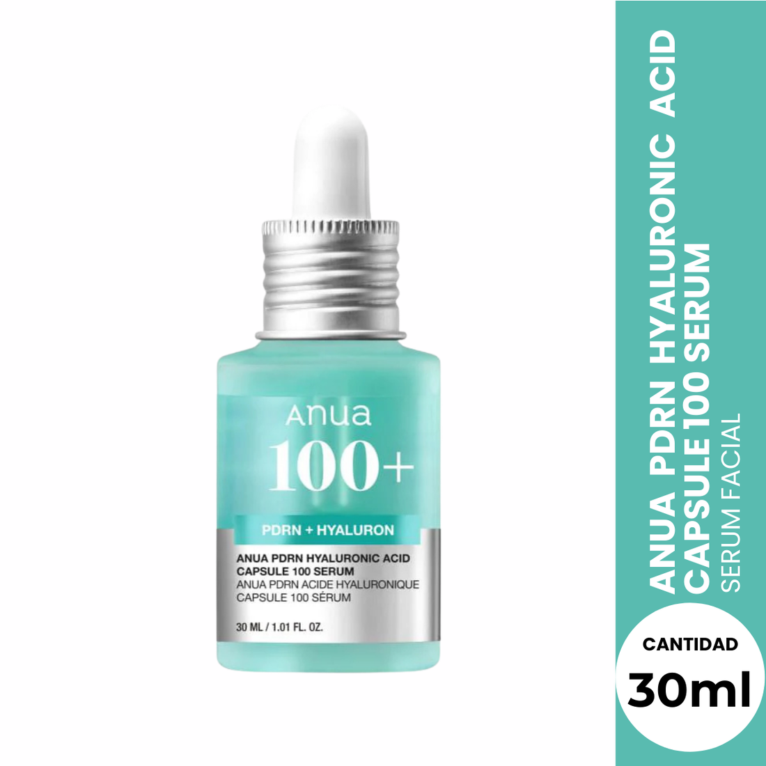 ANUA Serum PDRN + Ácido Hialurónico - Hidratación Profunda y Efecto Glow (30ml)