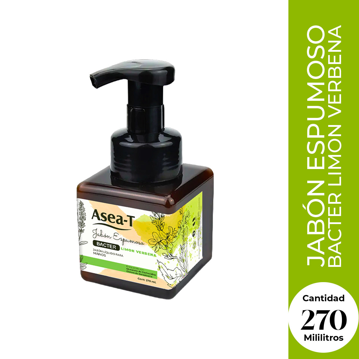 ASEA-T Jabón Espumoso BACTER LIMON VERBENA 270ml - La Cooper