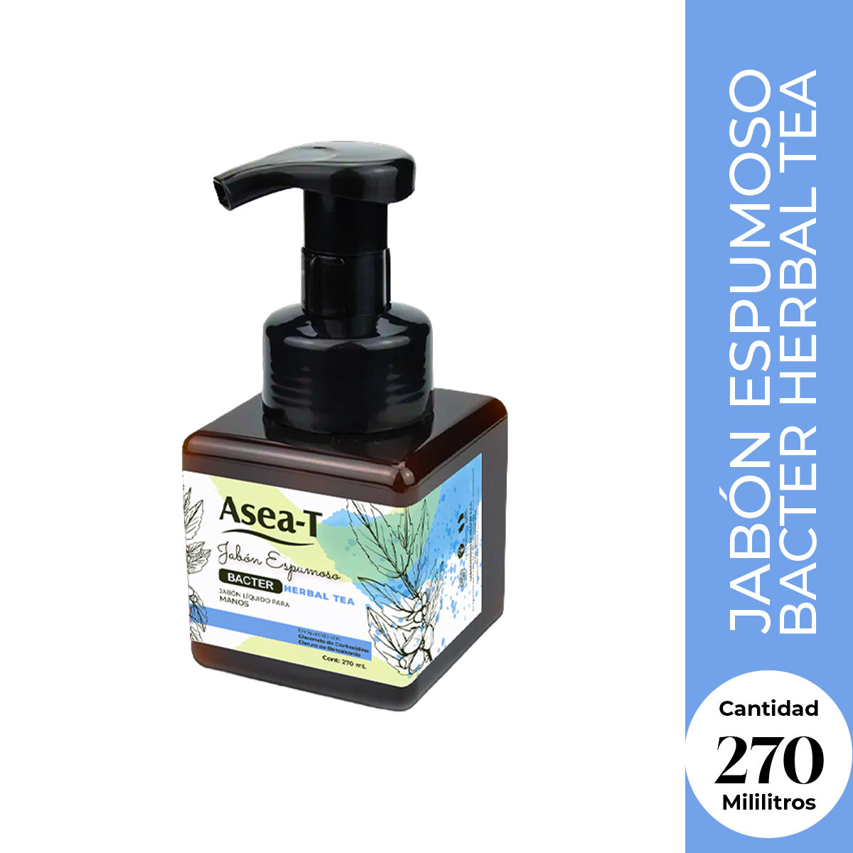 ASEA-T Jabón Espumoso Bacter Herbal Tea 270ml - La Cooper