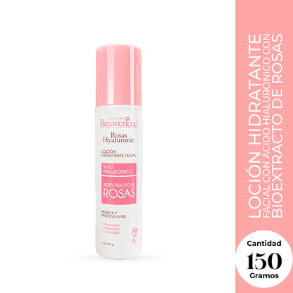 Loción Hidratante Facial con Ácido Hialurónico y Bioextracto de Rosas 150gr - LA COOPER