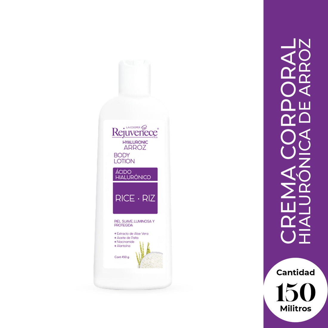 Crema Corporal Hialurónica de Arroz 150gr - LA COOPER